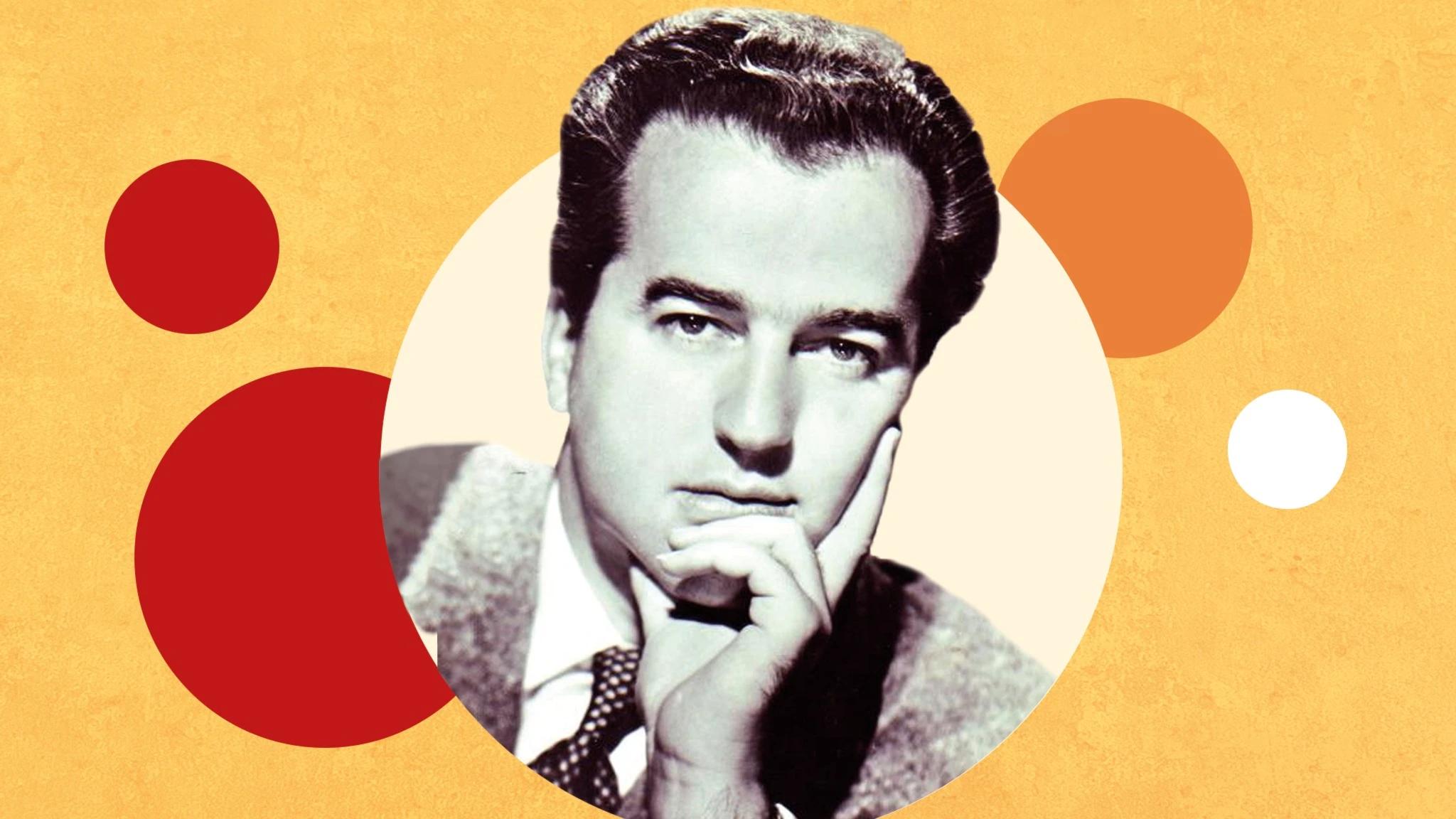 Porträtt av Léopold Simoneau som lutar sitt huvud i sin vänstra hand.