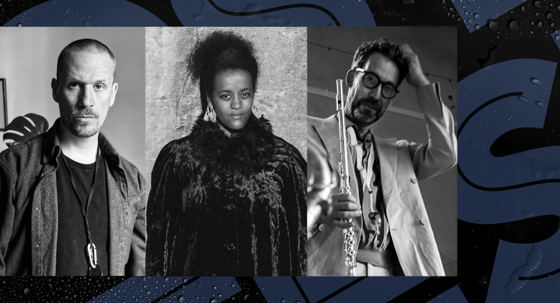 Kollage av porträtt på Petter Eldh, Sofia Jernberg och Per Texas Johansson.